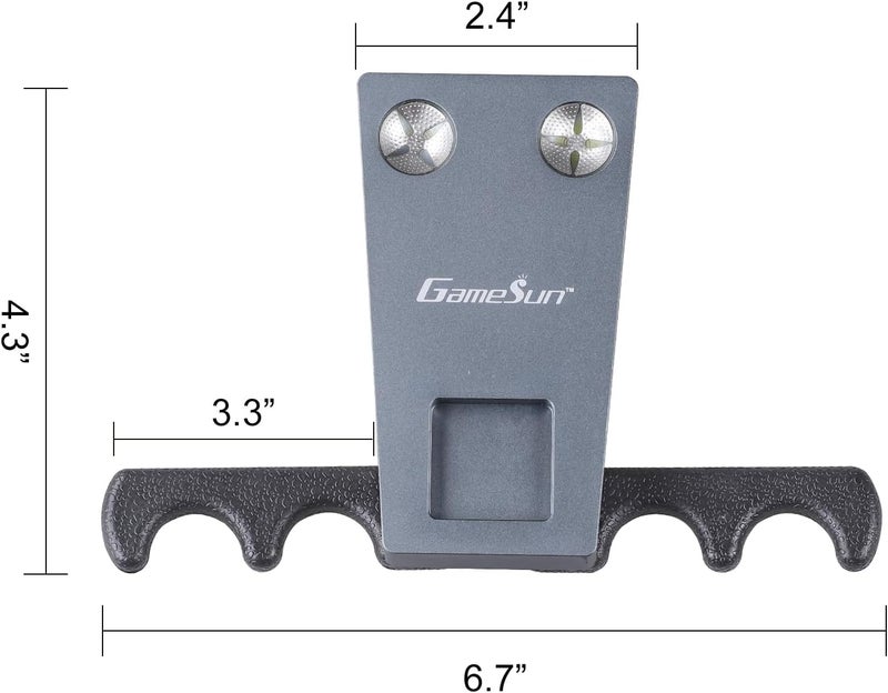 GAMESUN 6 In 1 Portable Weighted Pool Cue Holder, chalk holder, billiard cue tip tool, Titanium - Image 2